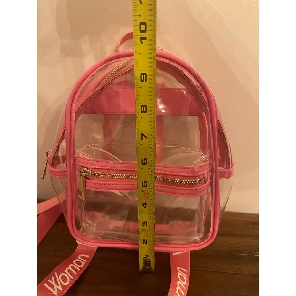 Forever 21 Clear and Pink Mini Backpack Woman straps